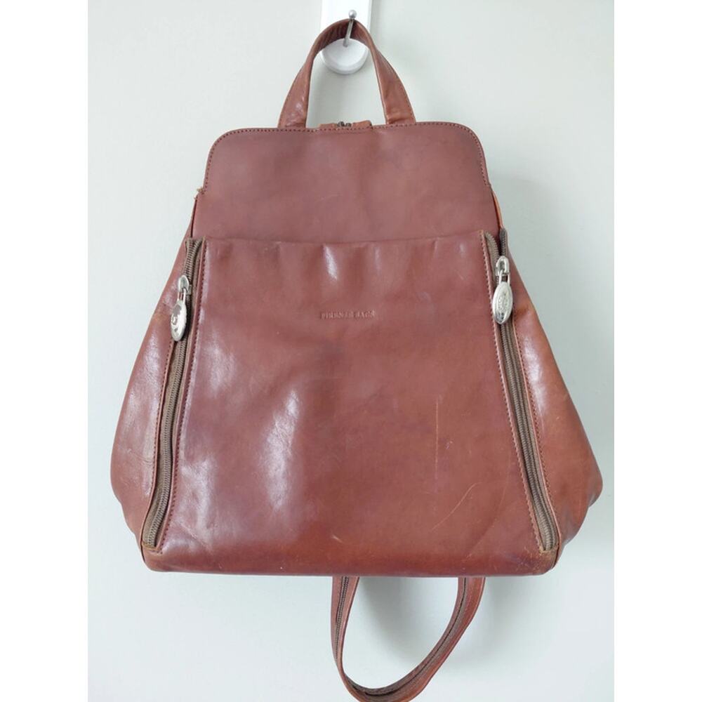 Firenze Italian Leather Backpack Satchel Purse